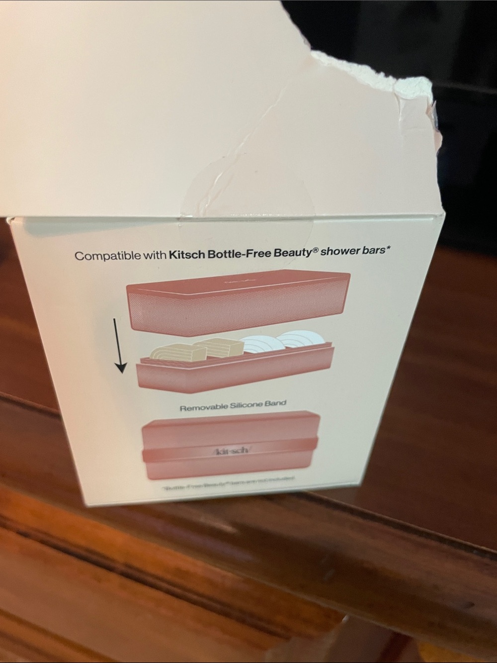 Kitsch Ribbed Accessory Box in Soft Blush - Picture 6 of 6